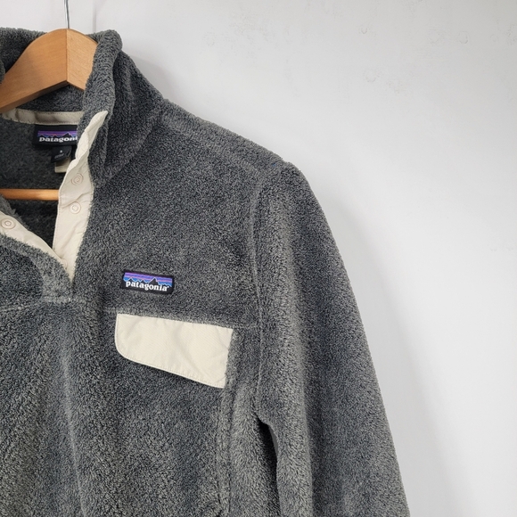 Patagonia Snap T Pullover Womens Small Gray Deep Pile Polartec Fleece Sweatshirt - Picture 3 of 16